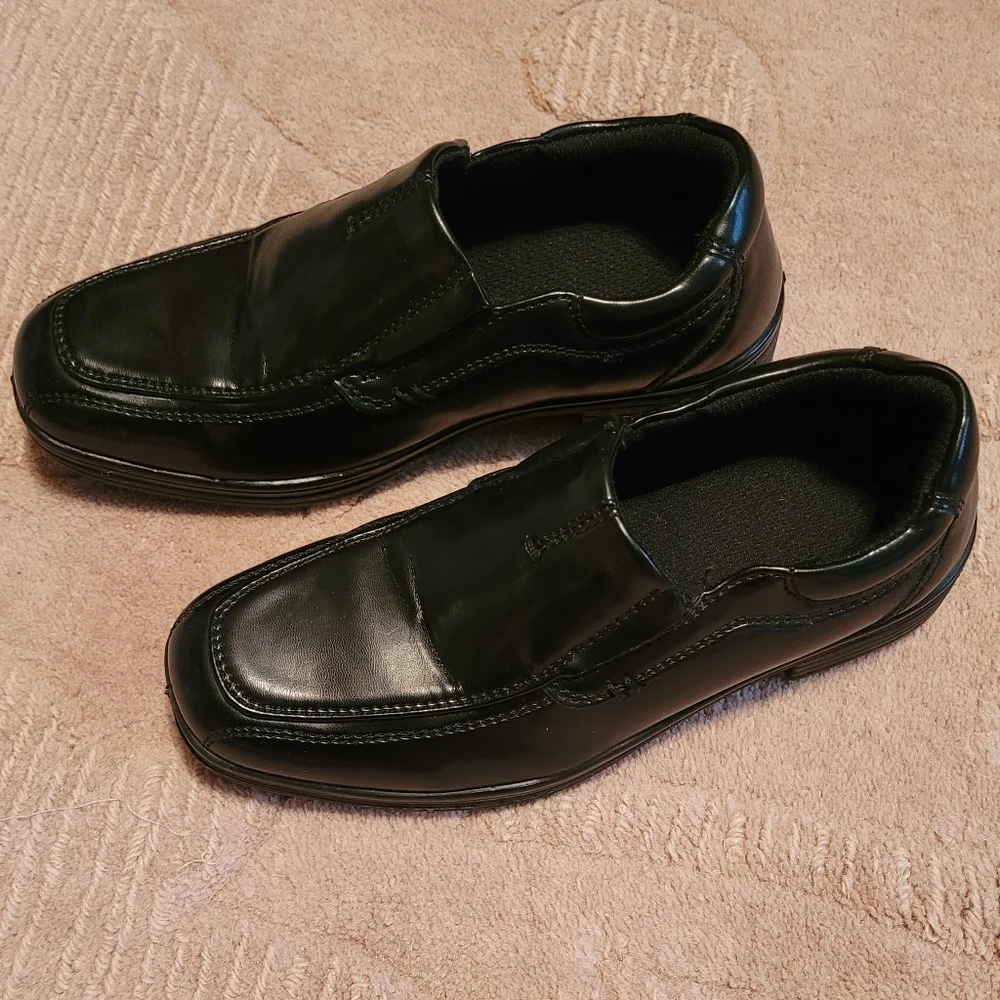 Boy's Deer Stags Wise Black Dress Loafers 13.5